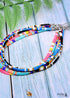 Boho Necklace, Tila Bead Choker, Color of Life